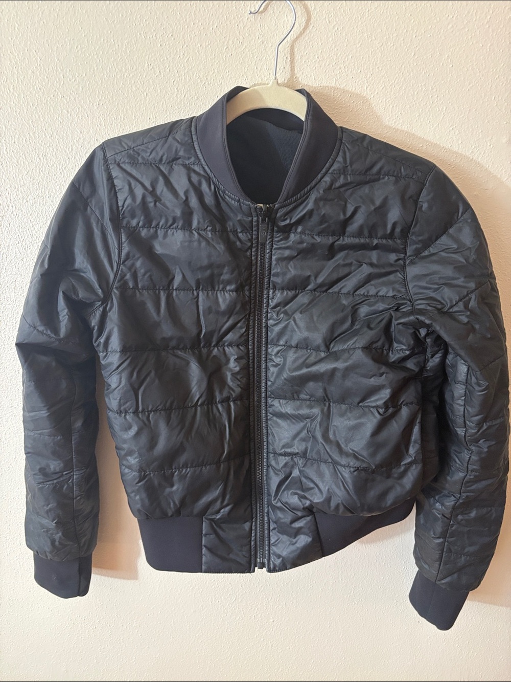 lululemon athletica Women's Black Quilted Bomber Jacket